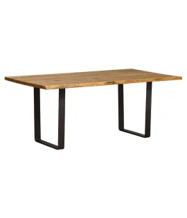 Live Edge Dining Table with U Base