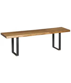 Live Edge Bench with U Base