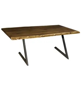 Live Edge Dining Table with Z Base