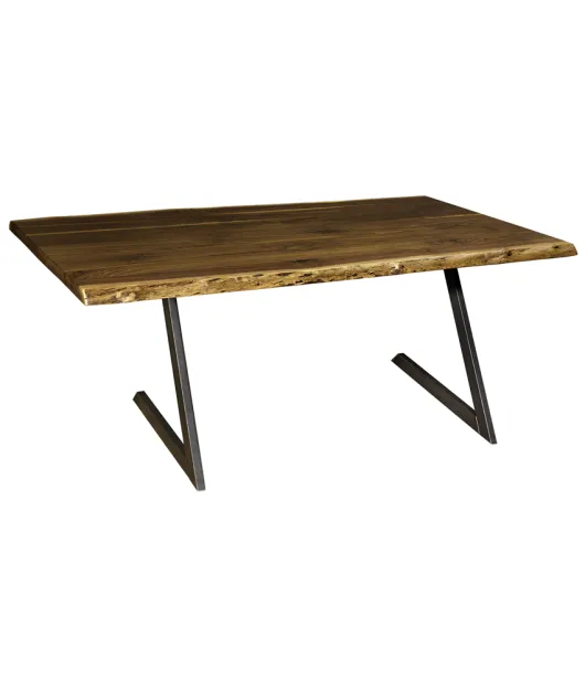Live Edge Dining Table with Z Base