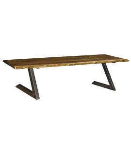 Live Edge Bench with Z Base