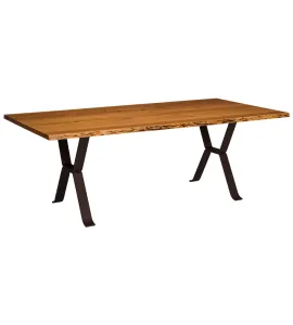 Live Edge Dining Table with Inverse Base