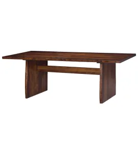 Live Edge Dining Table with Panel Base