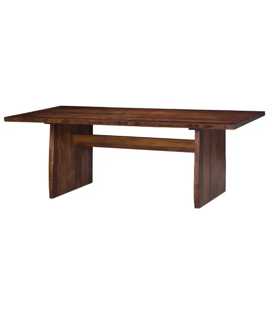 Live Edge Dining Table with Panel Base