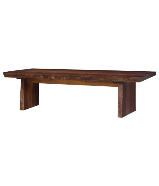 Live Edge Bench with Panel Base