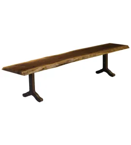 Live Edge Bench with Strada Base
