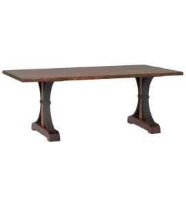 Live Edge Dining Table with Buckle Base