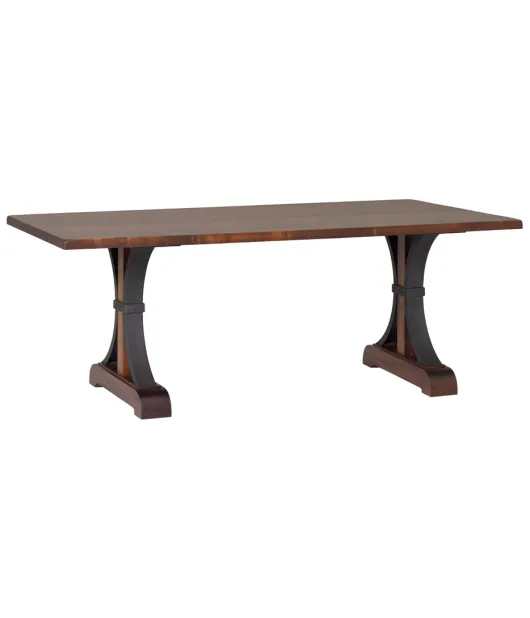 Live Edge Dining Table with Buckle Base