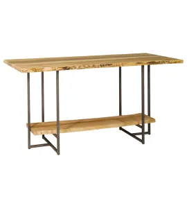 Live Edge Bar Table with T Base