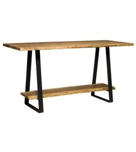 Live Edge Bar Table with Stirrup Base