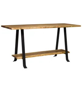 Live Edge Bar Table with Alpha Base