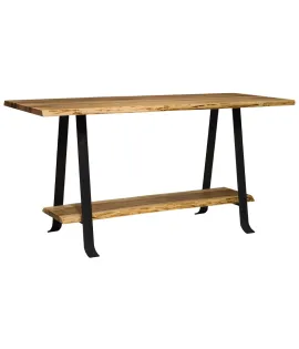 Live Edge Bar Table with Alpha Base