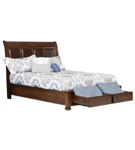 Stanton Sleigh Bed with Footboard Storage Drawer
