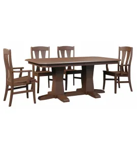Bevel Shaker Double Pedestal Dining Table