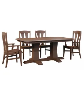 Bevel Shaker Double Pedestal Dining Table