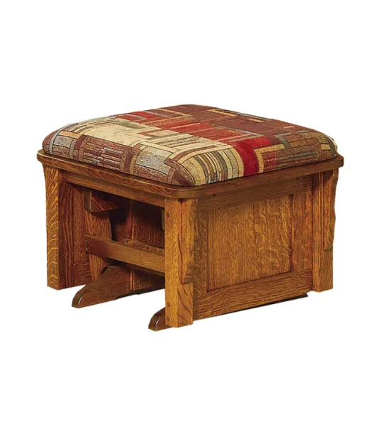 Bow Arm Panel Ottoman