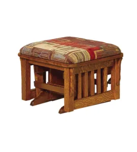 Bow Arm Slat Ottoman
