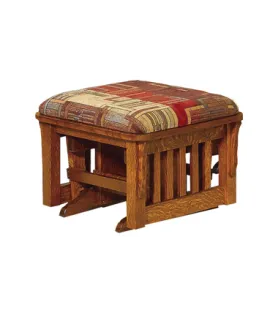 Bow Arm Slat Ottoman