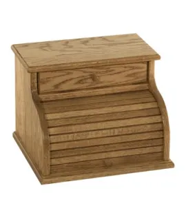 Roll Top Bread Box with Drawer