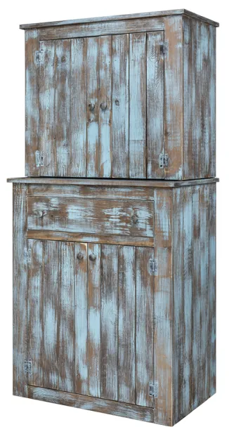 Gold Mine Red Rock Hutch with 2 Adjustable Shelves