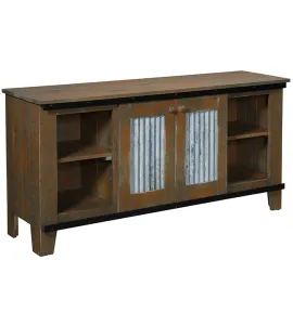 Gold Mine Tulsa TV Cabinet with Metal Inserts