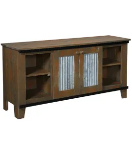 Gold Mine Tulsa TV Cabinet with Metal Inserts