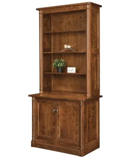Covington 2 Door Credenza with Bookcase Topper