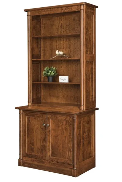 Covington 2 Door Credenza with Bookcase Topper