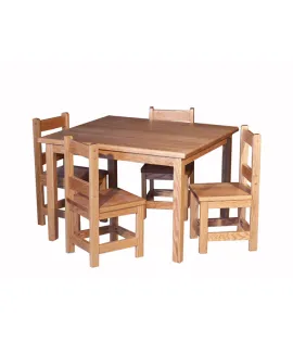 Kid's Rectangle Table &amp; Small Square Chair Sets