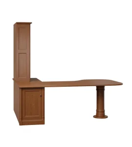 Covington Pedestal Desk with Credenza and Bookcase Topper