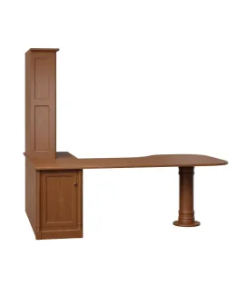 Covington Pedestal Desk with Credenza and Bookcase Topper