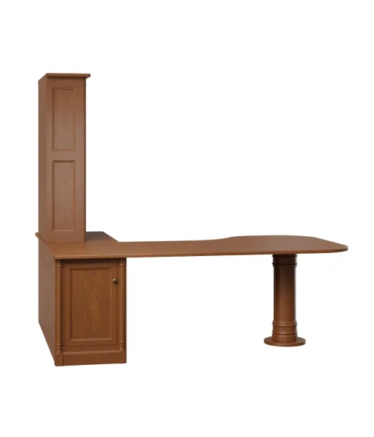 Covington Pedestal Desk with Credenza and Bookcase Topper