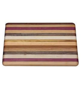 Large Exotic Mixed Wood Cutting Board