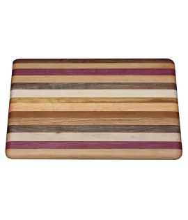 Large Exotic Mixed Wood Cutting Board