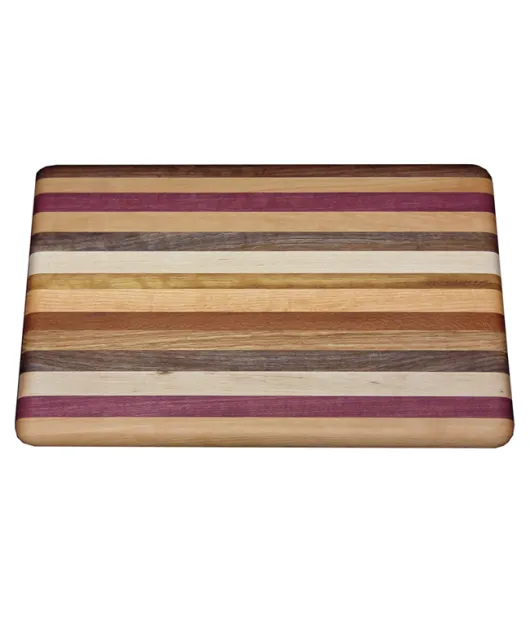 Large Exotic Mixed Wood Cutting Board