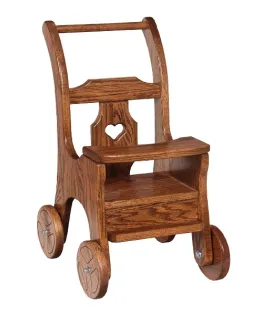 Oak Doll Stroller