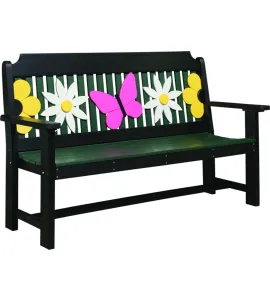 5' Artscapes Poly Floral Bench