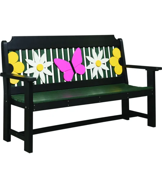 5' Artscapes Poly Floral Bench