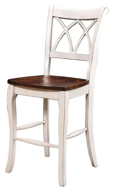 Double X Back Bar Stool