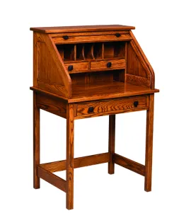 30&quot; Post Mission Rolltop Writing Desk