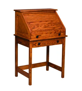30" Post Mission Rolltop Writing Desk