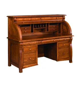 65" Castlebury Rolltop Desk