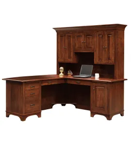 Finley L Corner Desk with Hutch