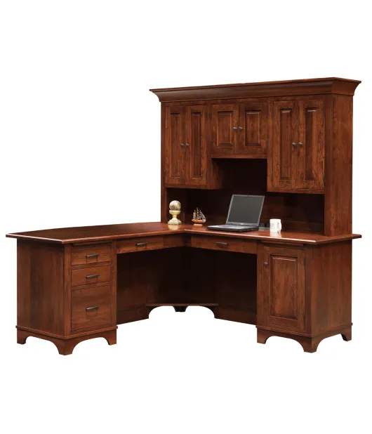 Finley L Corner Desk with Hutch