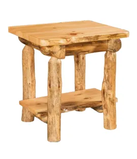 Fireside Rustic End Table with Drawer