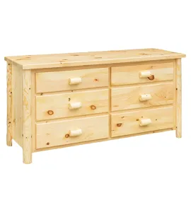 Fireside Rustic Econo Line 6 Drawer Dresser