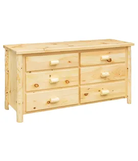Fireside Rustic Econo Line 6 Drawer Dresser