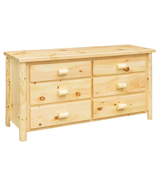 Fireside Rustic Econo Line 6 Drawer Dresser