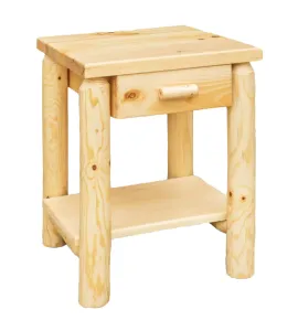 Fireside Rustic Econo Line End Table with Drawer
