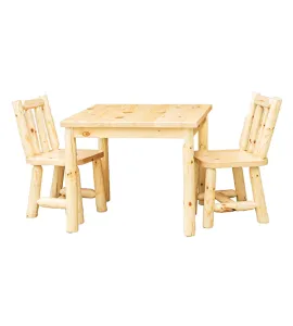 Fireside Rustic Econo Line Square Leg Table and Chairs Set